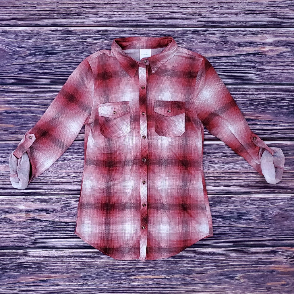 Collared Plaid Button Down